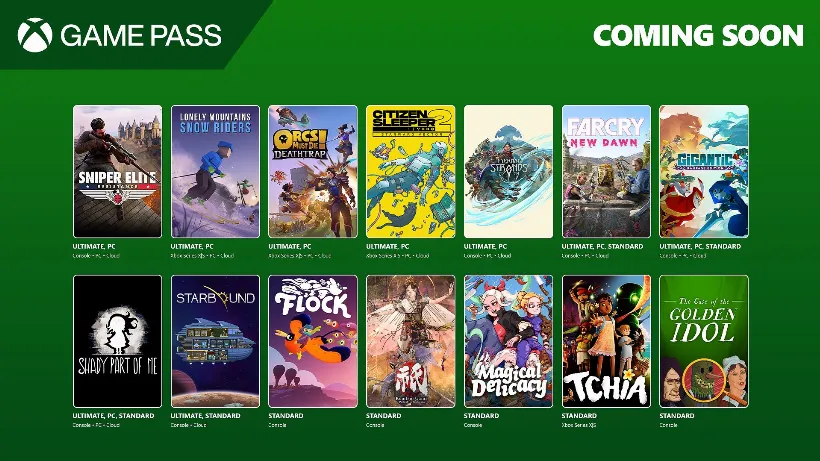 Xbox Game Pass: Die Neuzugänge ab Mitte Januar 2025